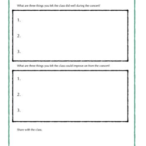 concert performance evaluation