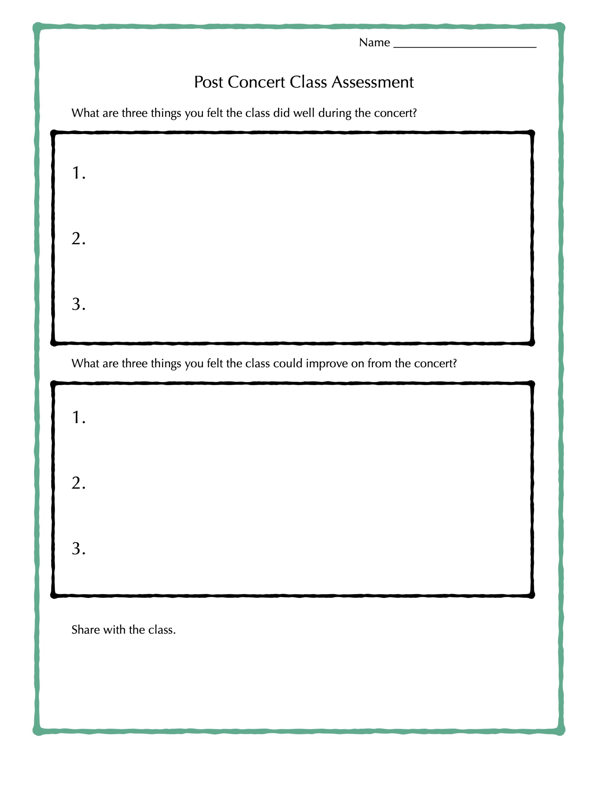concert performance evaluation