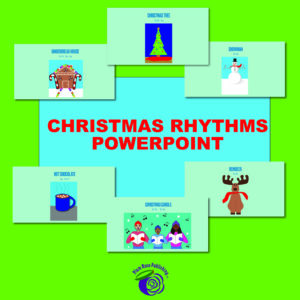 Christmas Rhythm Powerpoint (Ta and Ti-ti) For ESE and EC3 thru Kindergarten