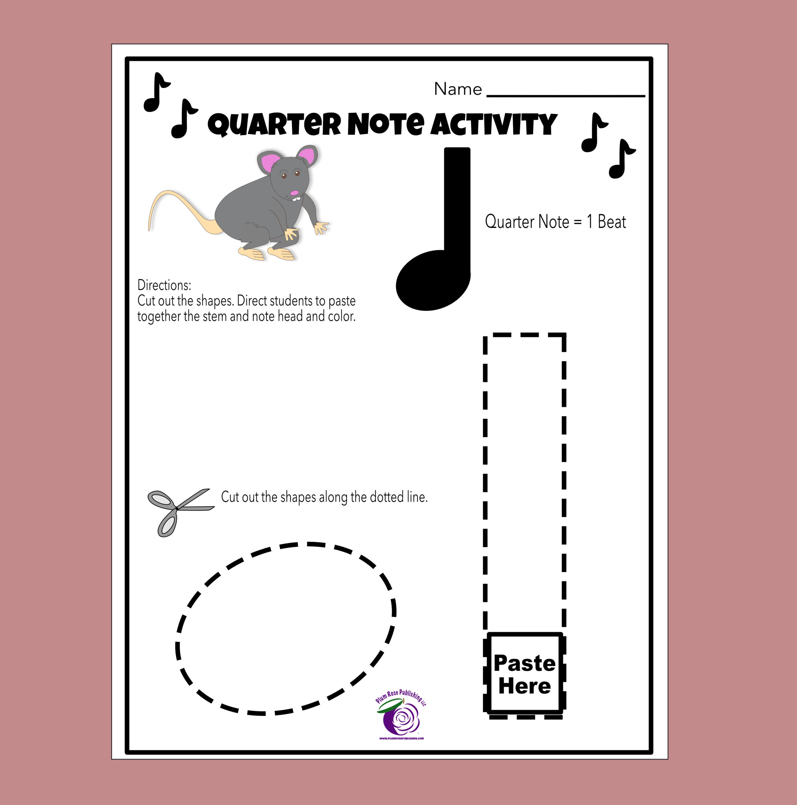 ad- Quarter Note cut and paste